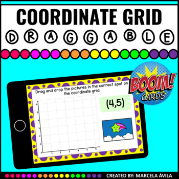 Preview of Coordinate Grid Ordered Pairs Boom Cards™ Distance Learning