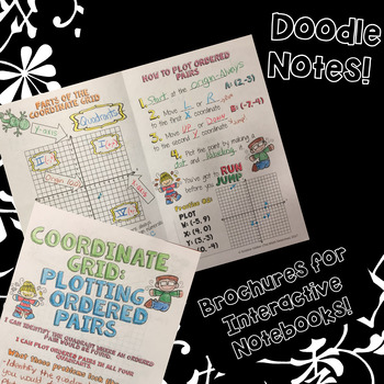 Preview of Coordinate Grid: Plotting & Quadrants - Decorated Note Brochure for INB