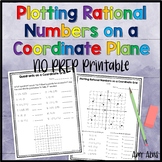 Plotting Rational Numbers on a Coordinate Plane NO PREP Pr