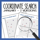 Coordinate Grid Search - January Ordered Pairs - 1st quadr