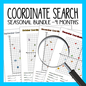 Preview of Coordinate Grid Searches - Year Long Bundle! 9 months 2 versions each