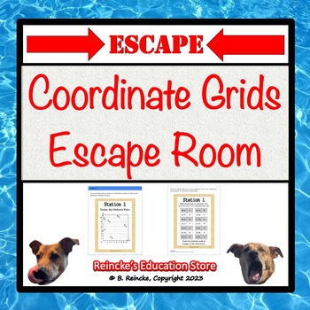 Preview of Coordinate Grids Escape Room (Digital or Paper)  5.8A, 5.8B, 5.8C, 5.G.1, 5.G.2