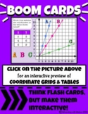 Coordinate Grids & Tables - Boom Cards