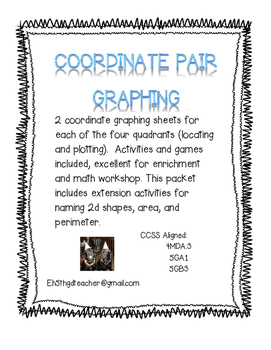 Preview of Coordinate Pair Graphing Practice and Games