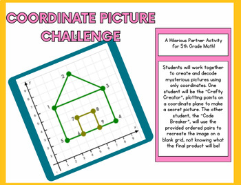 Preview of Coordinate Picture Challenge: A Partner Activity for 5th Grade Math!
