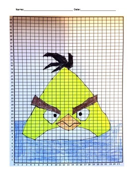 coordinate plane worksheets angry birds