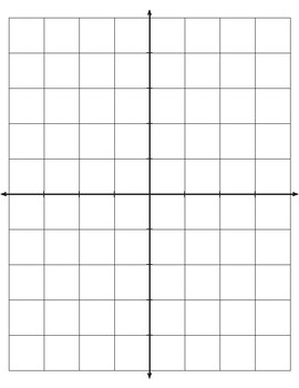 Preview of Coordinate Plane 4 Quadrants Graph X Y Axes Sizes 1 Inch 1/2 Inch 1/4 Inch