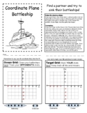 Coordinate Plane Battleship Game *All 4 Quadrants*