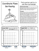 Coordinate Plane Battleship Game *Quadrant 1*