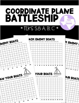 Preview of Coordinate Plane Battleship (TEKS 5.8A, B, C)