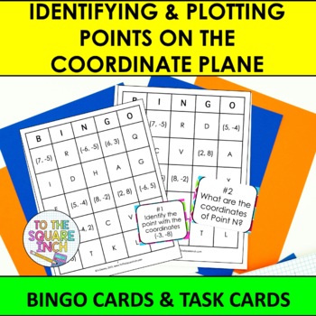 Preview of Coordinate Plane Bingo Game | All 4 Quadrants | Task Card | Whole Class Activity