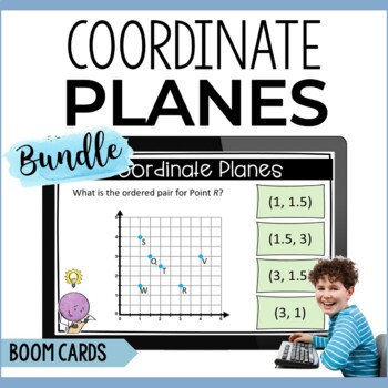 Preview of Coordinate Plane Boom Cards Bundle