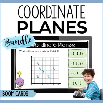 Preview of Quadrant 1 Coordinate Plane Activities - Coordinate Plane Practice Boom Cards