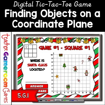 Preview of Coordinate Plane Christmas Edition Powerpoint Game | Digital Resources
