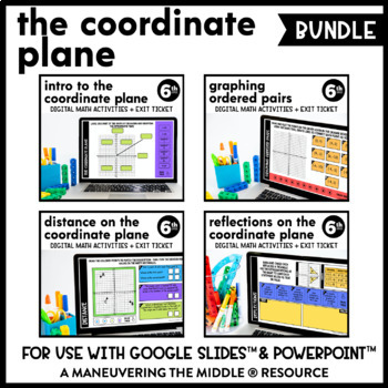 Preview of Coordinate Plane Digital Math Activity Bundle | Graphing Ordered Pairs