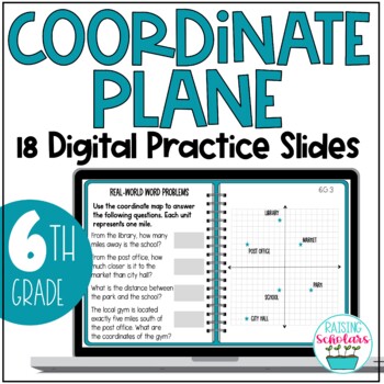 Preview of Coordinate Plane Digital Practice 6th Grade Google Digital Learning