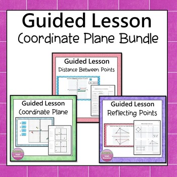 Preview of Coordinate Plane, Distance, and Reflections Guided Lesson Bundle