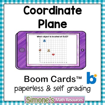 Preview of Coordinate Plane First Quadrant Digital Interactive Boom Cards