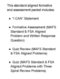 Coordinate Plane Formative & Summative Assessment FSA Alig