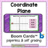 Coordinate Plane Four Quadrants Digital Interactive Boom Cards