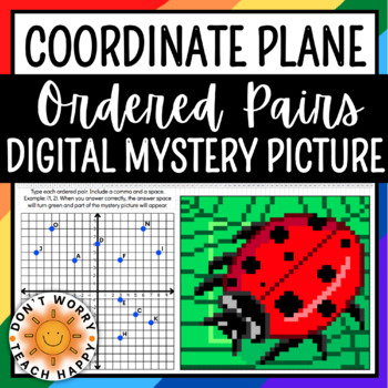 Preview of Coordinate Plane Graphing Ordered Pairs Digital Mystery Picture Activity