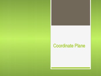 Preview of Coordinate Plane Lesson PowerPoint