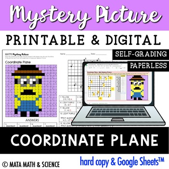 Preview of Coordinate Plane: Math Mystery Picture
