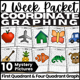 Coordinate Plane Mystery Pictures, First Quadrant and Four