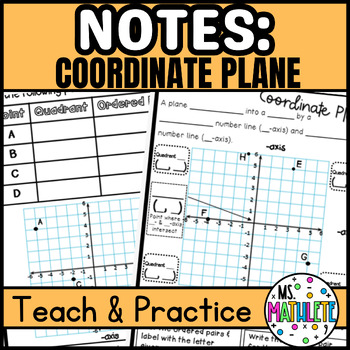 NOTES: Coordinate Plane by Ms Mathlete | TPT