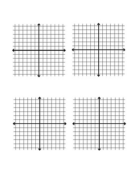 Coordinate Plane Printable - 4 graphs per page by Karen Graves | TPT