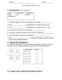 Coordinate Plane Quiz