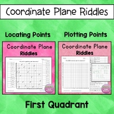 Locate and Plot Points Coordinate Plane Riddles Bundle  (F