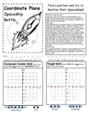 Coordinate Plane Spaceship Battle Game *4 Quadrants* (NEW 