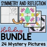 Coordinate Plane Symmetry and Reflection Holiday BUNDLE