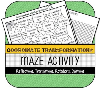 Preview of Coordinate Plane Transformations MAZE Activity
