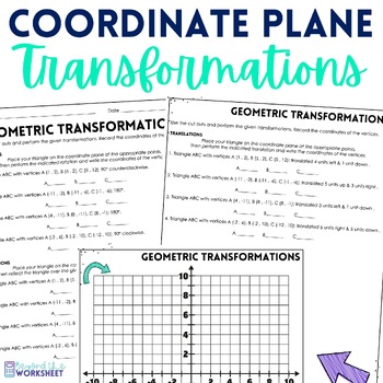 Preview of Interactive Coordinate Plane Transformations Worksheet