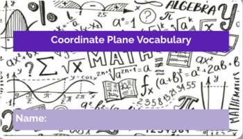 Preview of Coordinate Plane Vocabulary