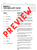 Coordinate Plane Vocabulary Quiz