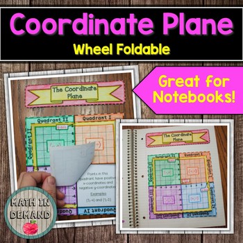 Preview of Coordinate Plane Wheel Foldable (The Coordinate System)