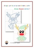 Coordinate Plane : points & graphing for a kawai reindeer !