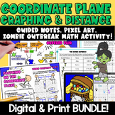 Coordinate Planes Graphing Guided Notes & Pixel Art | Digi