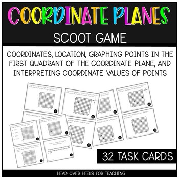 Preview of Coordinate Planes Scoot Game {Task Cards}
