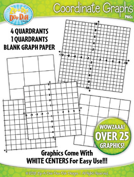 Preview of Coordinate Planes and Graphs Clipart {Zip-A-Dee-Doo-Dah Designs}