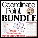 Coordinate Point BUNDLE Ordered Pairs Bingo Task Cards Wor