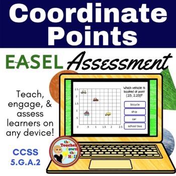 Preview of Coordinate Points Easel Assessment - Digital Ordered Pairs Activity