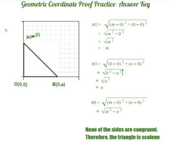 proofs using coordinate geometry quiz