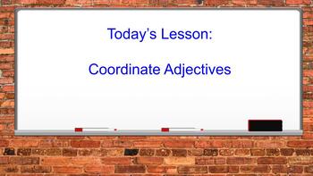 Preview of Coordinate and Cumulative  Adjectives Made Easy