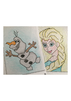 Preview of Coordinate graphing- Frozen mystery pictures- Quadrant 1