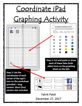 Preview of Coordinate iPad Graphing Activity Bundle - both long and short versions