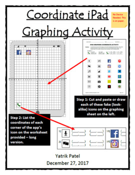Preview of Coordinate iPad Graphing Activity - Long version